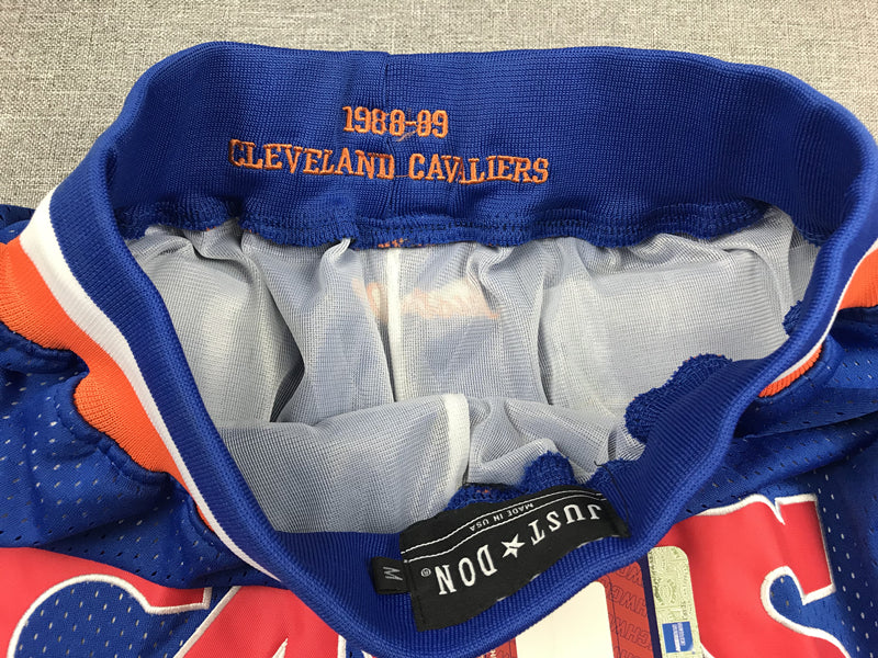 Men's Cleveland Cavaliers Blue 1988-89 Hardwood Classics Basketball Shorts1
