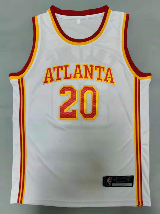 Men's Atlanta Hawks John Collins #20 White 2020/21 Fast Break Player Jersey1