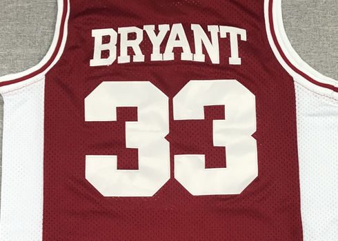Men's Los Angeles Lakers Kobe Bryant #33 Lower Merion High School Jersey1 Maroon