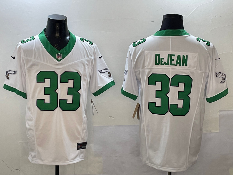 Men's Philadelphia Eagles Cooper DeJean #33 White Game Jersey1