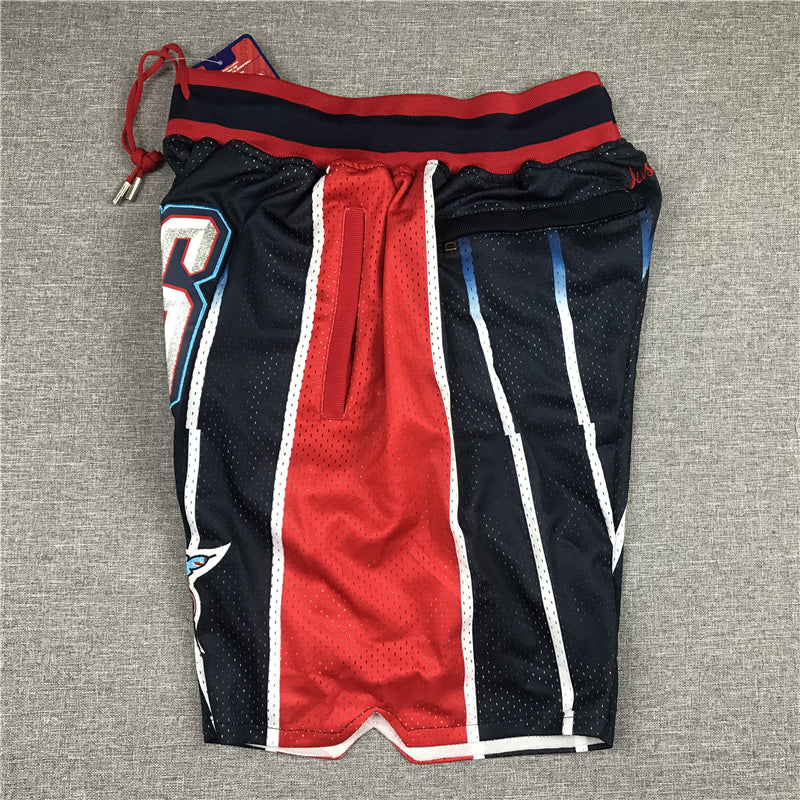 Men's Houston Rockets Black 1995-96 Hardwood Classics Basketball Shorts1