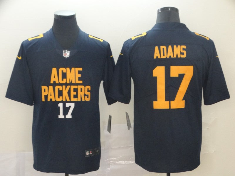 Men's Green Bay Packers Davante Adams #17 Navy City Edition Game Jersey1