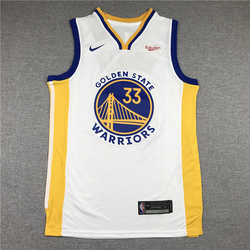 Men's Golden State Warriors James Wiseman White Fast Break Replica Player Jersey1