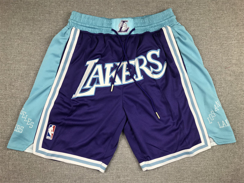 Men's Los Angeles Lakers Purple 2021/22 City Edition Basketball Shorts1