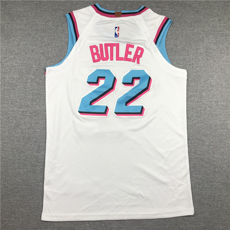 Men's Miami Heat Jimmy Butler #22 NBA White Swingman Jersey1