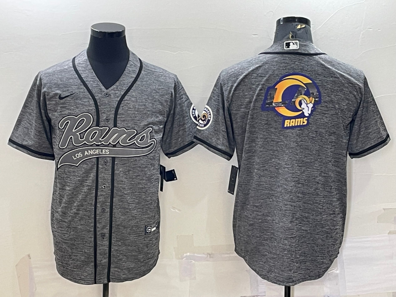 Men's Los Angeles Rams Gray Game Jersey1