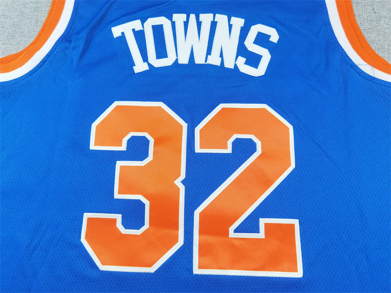 Men's New York Knicks Karl-Anthony Towns #32 Blue Game Jersey - Icon Edition