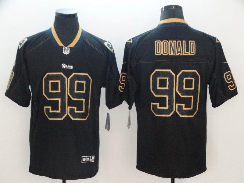 Men's Los Angeles Rams #99 Aaron Donald Black Player Jersey1