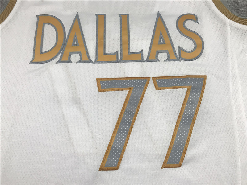 Men's Dallas Mavericks Luka Doncic White 2020/21 Swingman Jersey1 - City Edition
