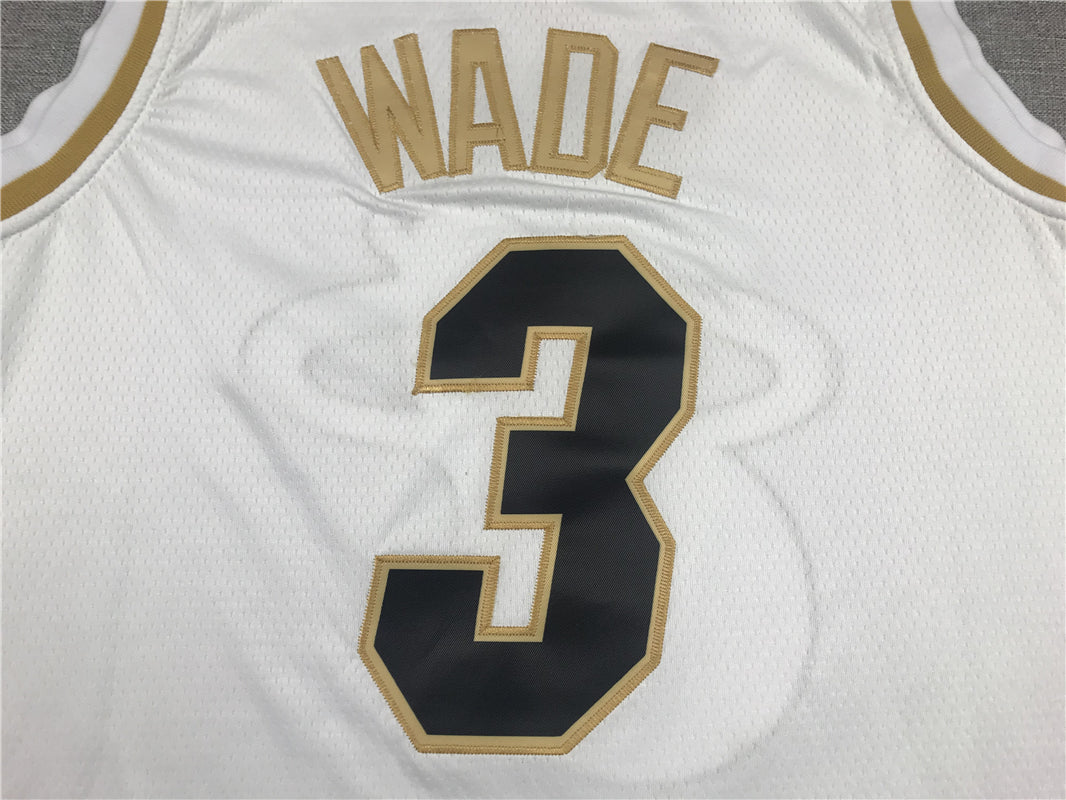 Men's Miami Heat Dwyane Wade #3 White Swingman Player Jersey1