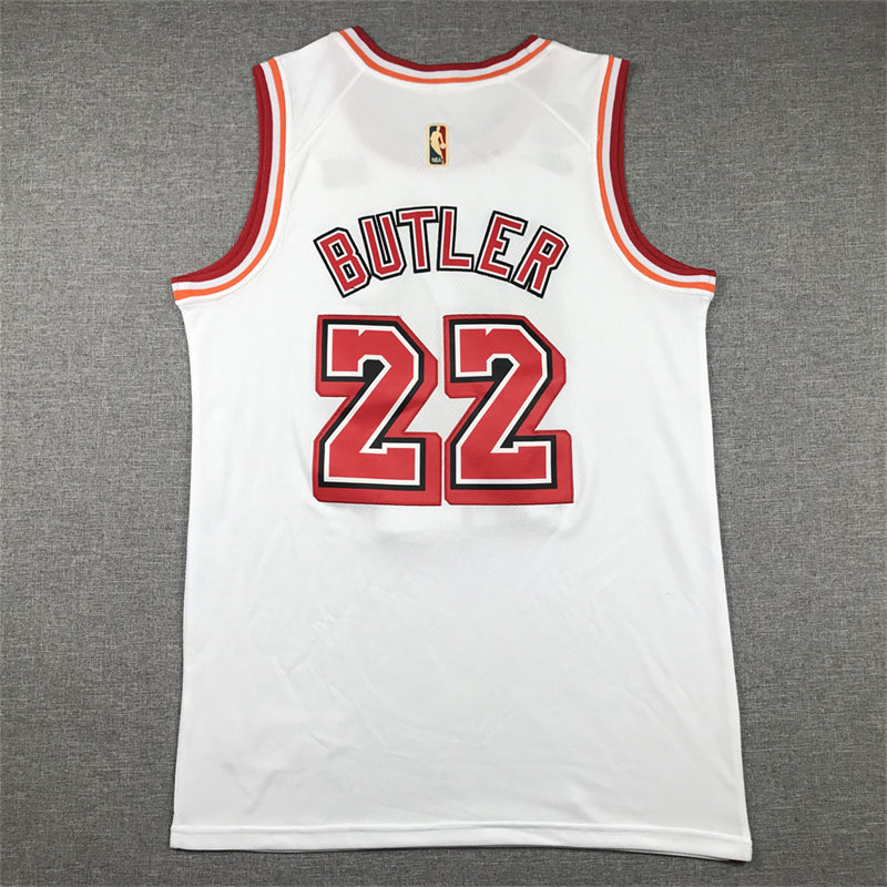 Men's Miami Heat Jimmy Butler #22 White 2022/23 Swingman Jersey1 - Classic Edition