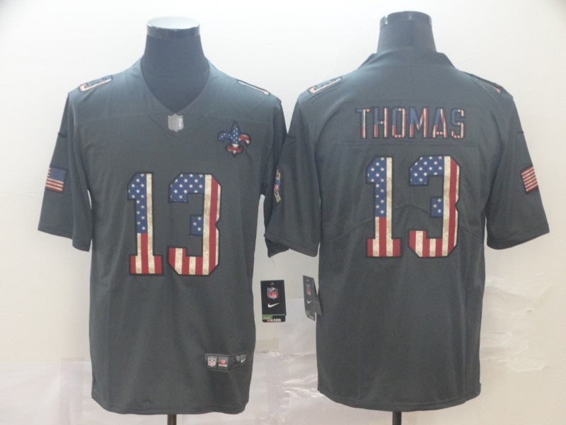 Men's New Orleans Saints Michael Thomas #13 Black Alternate Game Jersey1