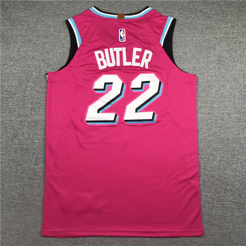 Men's Miami Heat Jimmy Butler #22 NBA Pink Swingman Jersey1