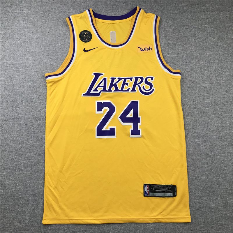 Men's Kobe Bryant Los Angeles Lakers #24 NBA Classics Retro Jersey1 - Yellow