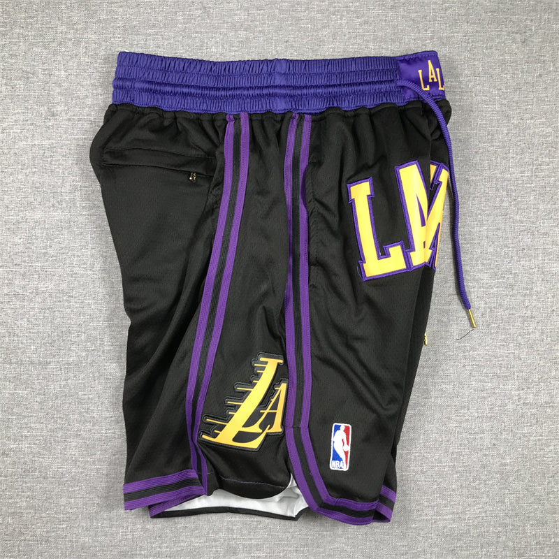 Men's Los Angeles Lakers Black 2023/24 Pocket Shorts1 City Edition