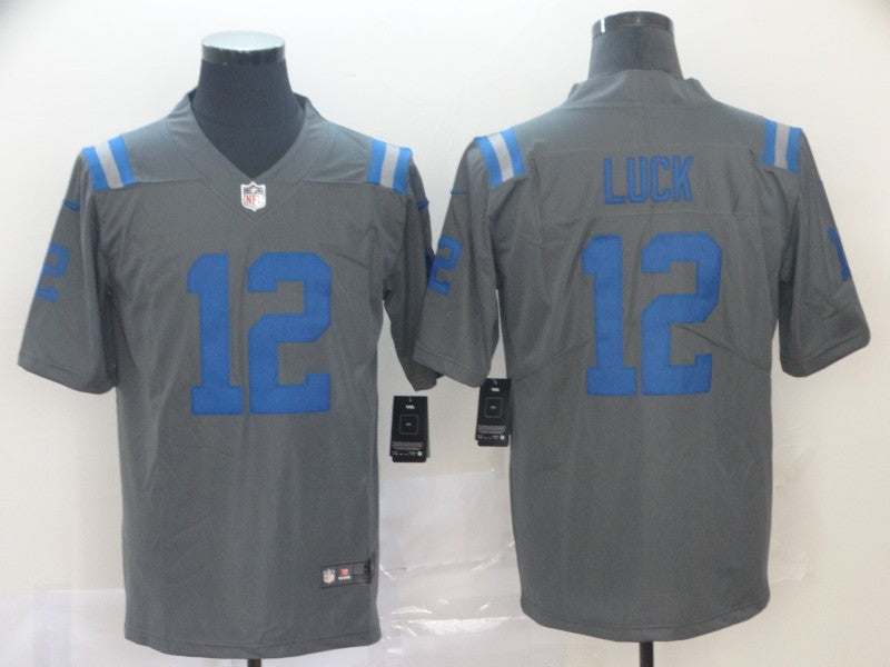 Men's Indianapolis Colts Andrew Luck Gray Game Jersey1