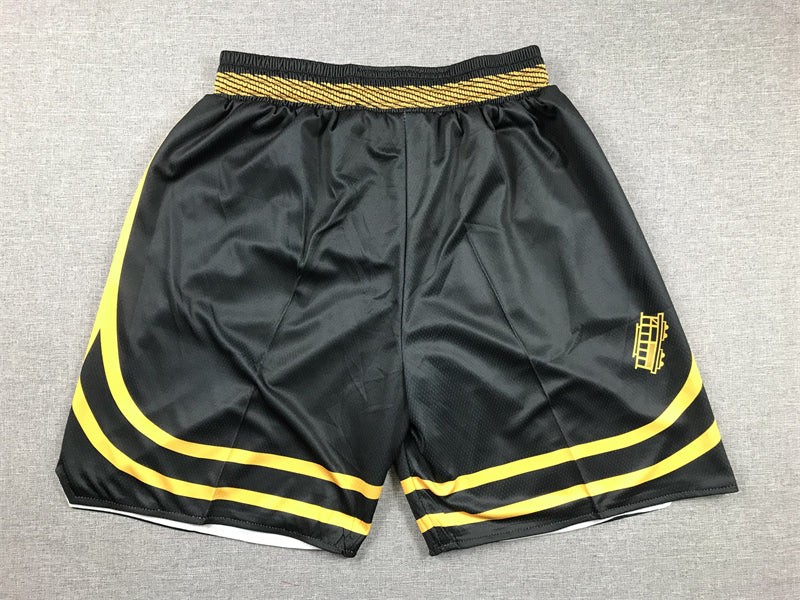 Men's Golden State Warriors Black 2023/24 Swingman City Edition Shorts1