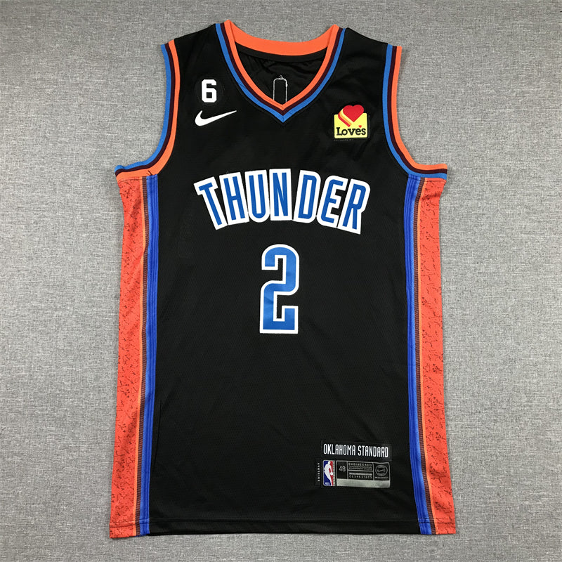 Men's Oklahoma City Thunder Shai Gilgeous-Alexander #2 Anthracite 2022/23 Fastbreak Jersey1 - City Edition