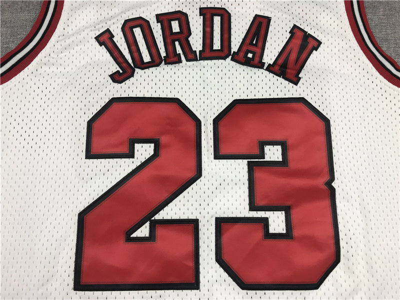 Men's Chicago Bulls Michael Jordan #23 White 1998 All Star Hardwood Classics Authentic Jersey1
