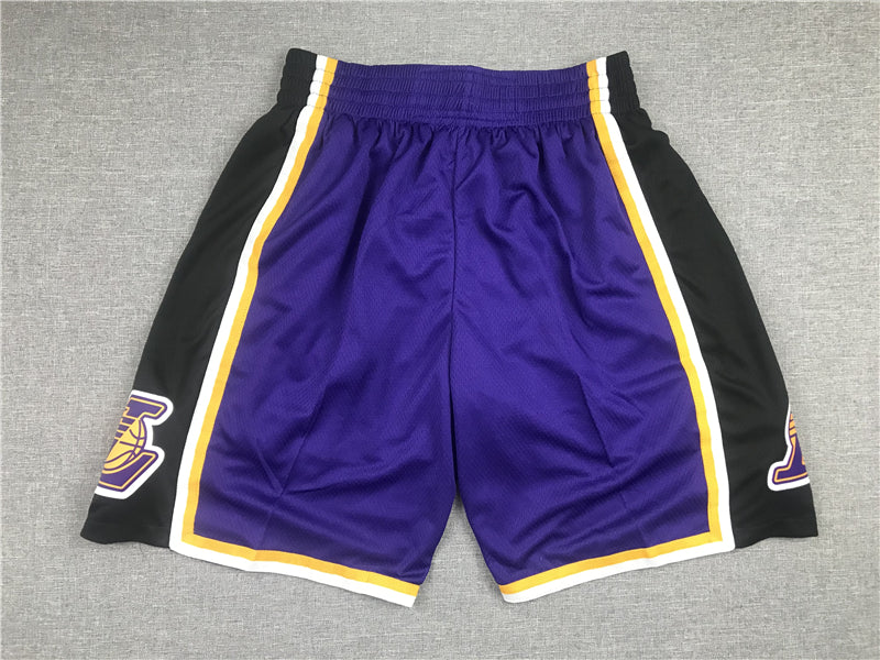 Men's Los Angeles Lakers Purple Hardwood Classics Basketball Shorts1