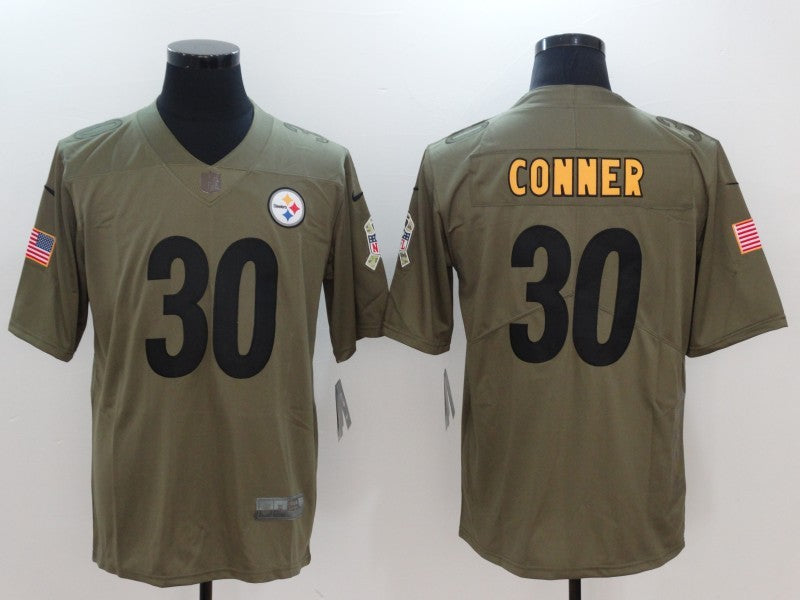 Men's Pittsburgh Steelers James Conner #30 Brown Alternate Game Jersey1