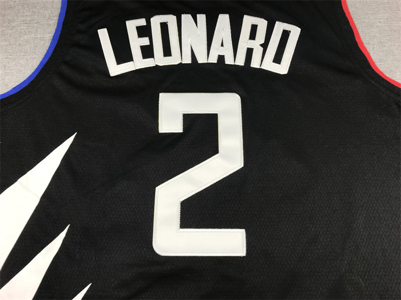 Men's LA Clippers Kawhi Leonard Jordan Brand Black 2022/23 Statement Edition Swingman Jersey1