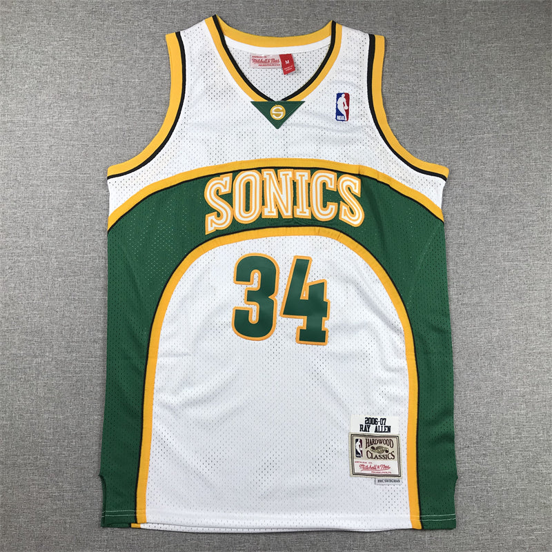 Ray Allen #34 Seattle SuperSonics White 2006-07 Swingman Jersey - JerseysFreak