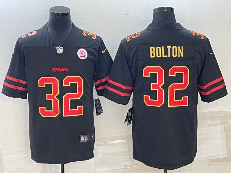 Men's Kansas City Chiefs Nick Bolton #32 Black Player Jersey1