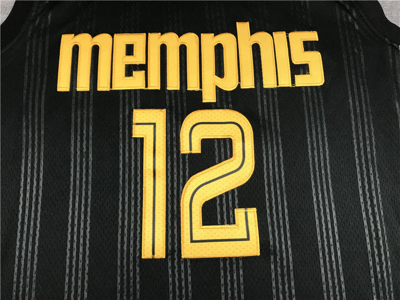 Men's Memphis Grizzlies Ja Morant Black 2020/21 Swingman Jersey1 - City Edition
