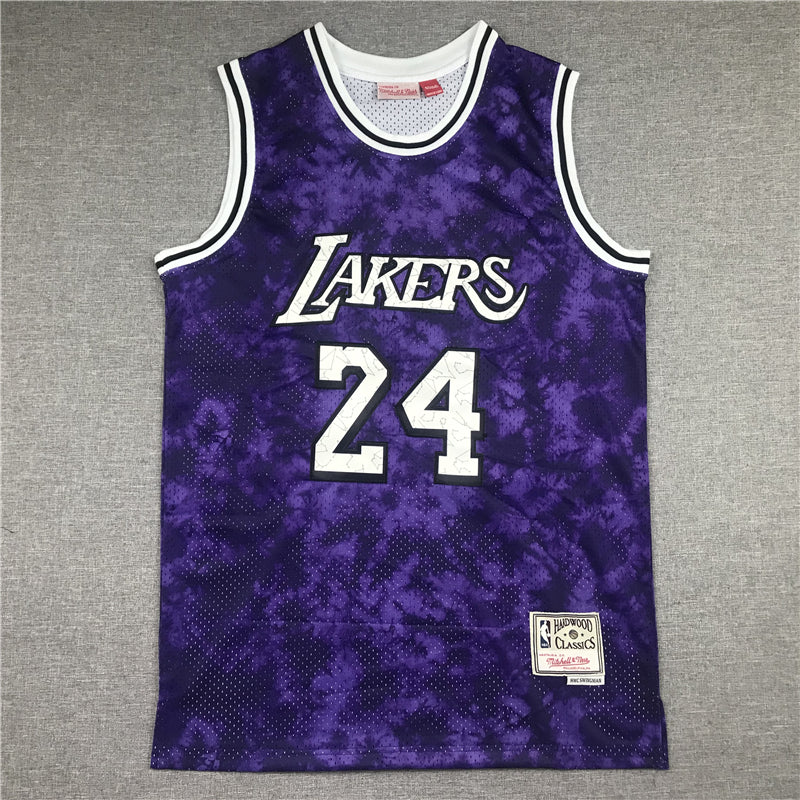 Men's Los Angeles Lakers Kobe Bryant #24 Purple Galaxy Swingman Jersey1