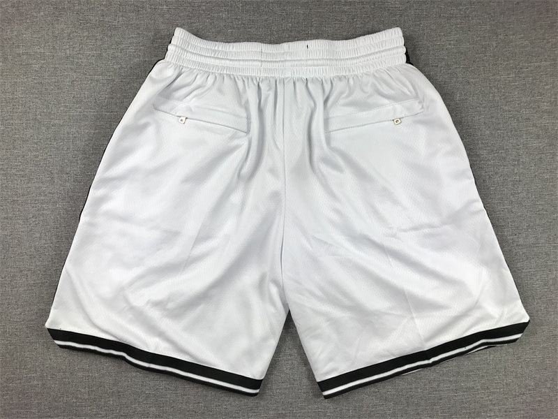 Men's Brooklyn Nets White Pocket Shorts1