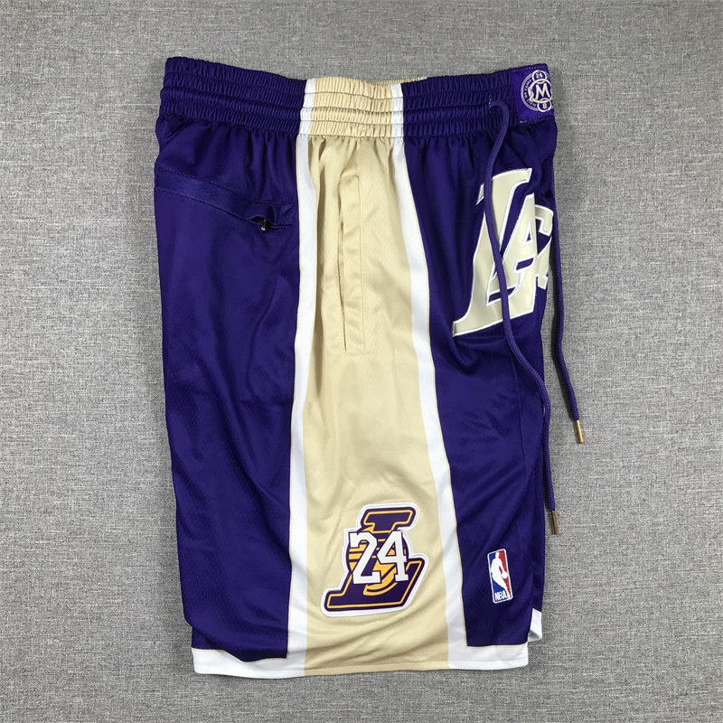 Men's Los Angeles Lakers Purple Hall of Fame Pocket Shorts1