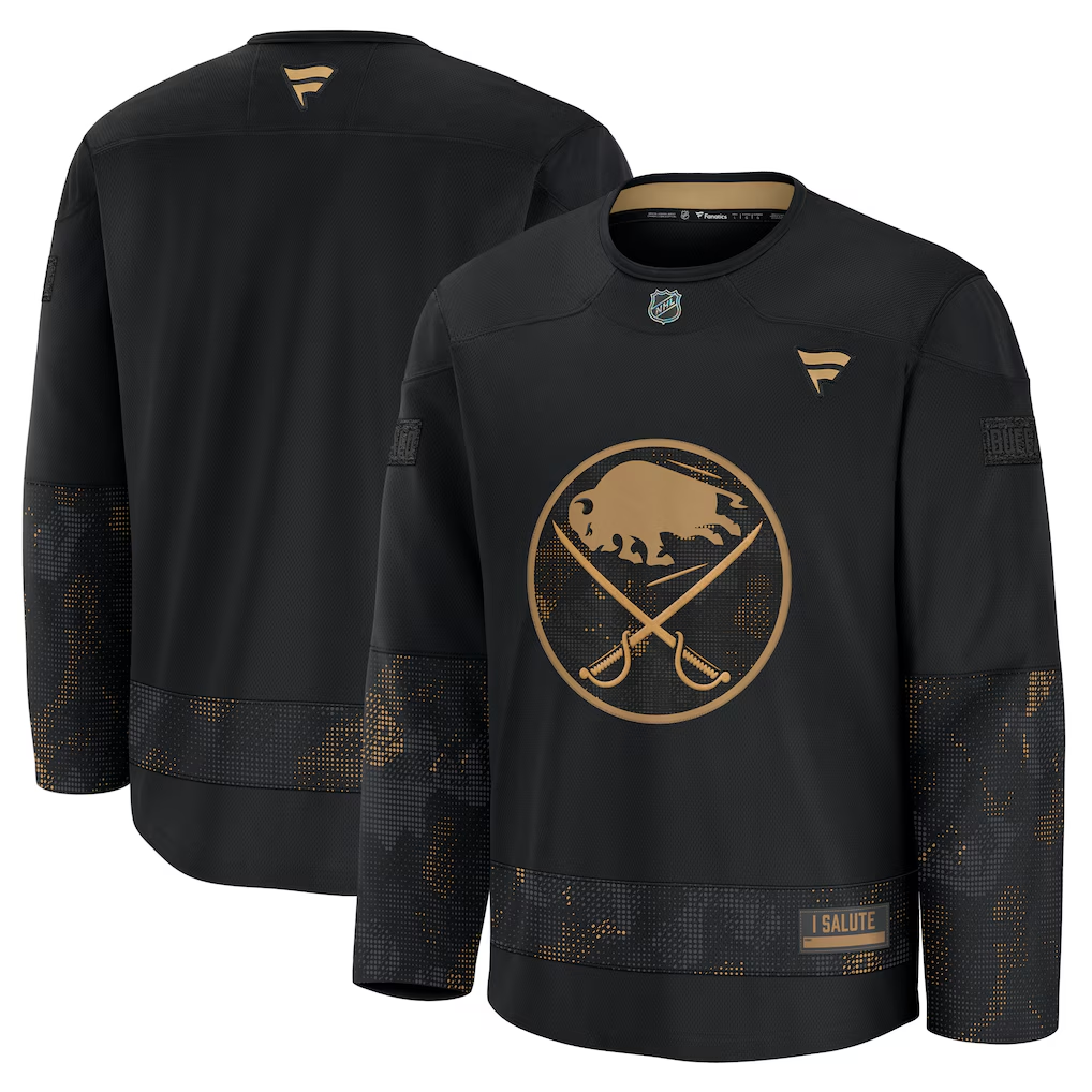 Buffalo Sabres Black 2024 Military Appreciation Practice Blank Jersey - JerseysFreak