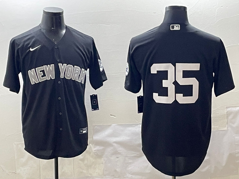 Men's New York Yankees Cody Bellinger #35 Black Replica Team Jersey1