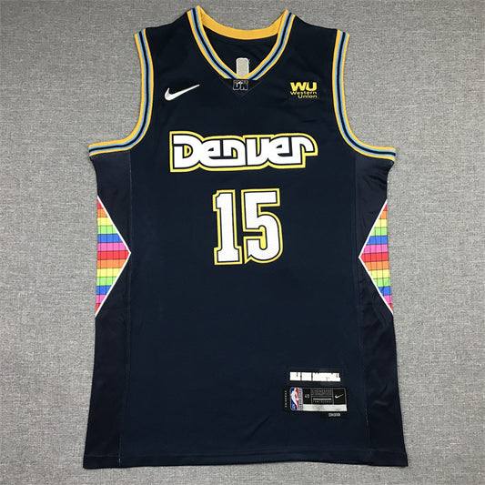 Men's Denver Nuggets Nikola Jokic Navy 2021/22 Swingman Jersey1 - City Edition