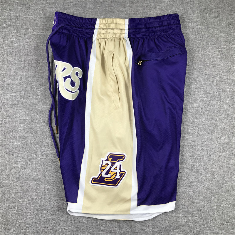 Men's Los Angeles Lakers Purple Hall of Fame Pocket Shorts1