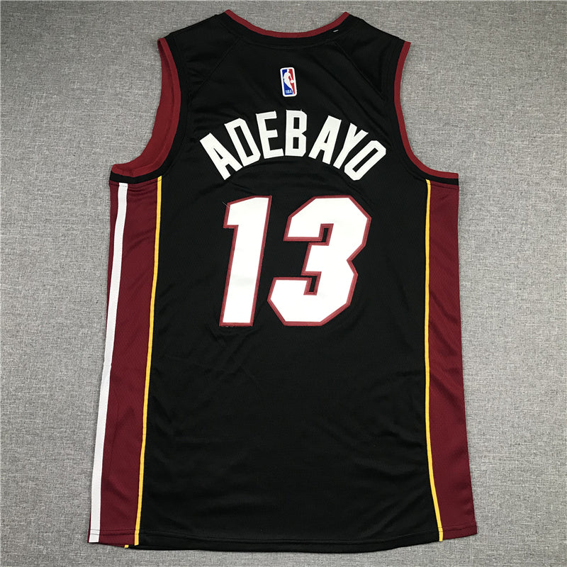 Men's Miami Heat Bam Adebayo #13 Black 2022/23 Fast Break Replica Jersey1 - Icon Edition