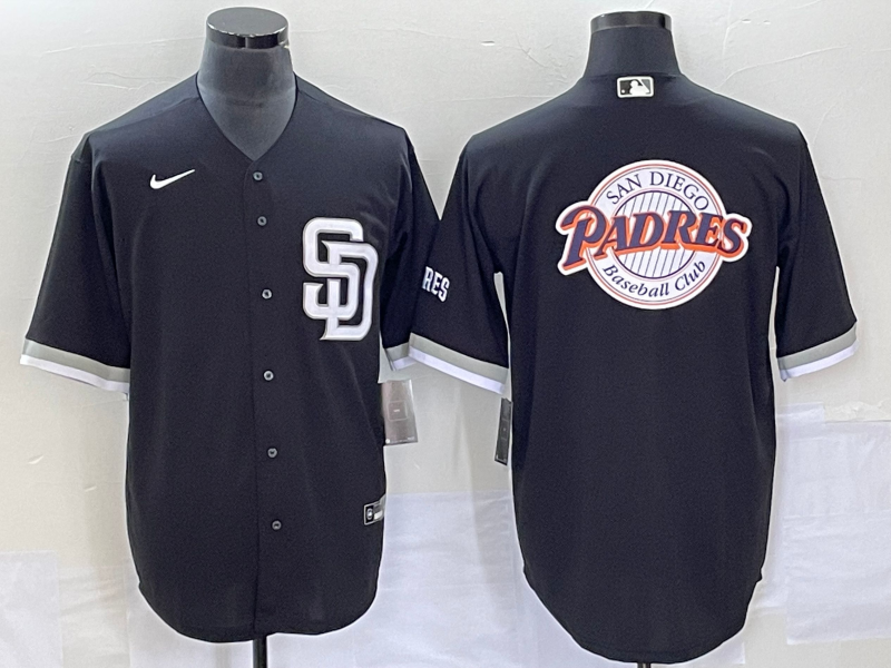 Men's San Diego Padres Black Replica Player Jersey1