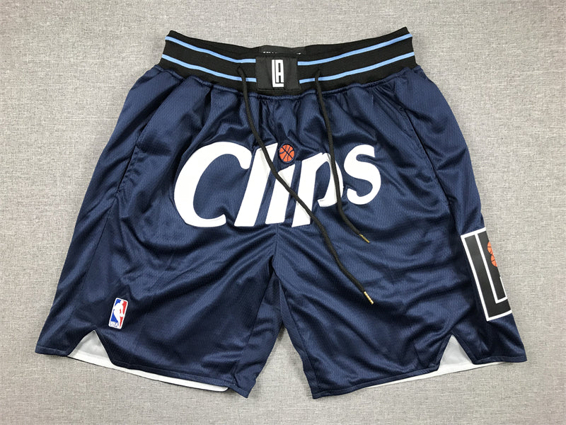 Men's LA Clippers Navy 2023/24 Pocket Shorts1 City Edition