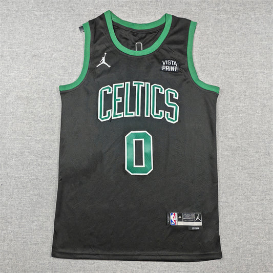 Men's Boston Celtics Jayson Tatum #0 Black Swingman Jersey1 - Statement Edition