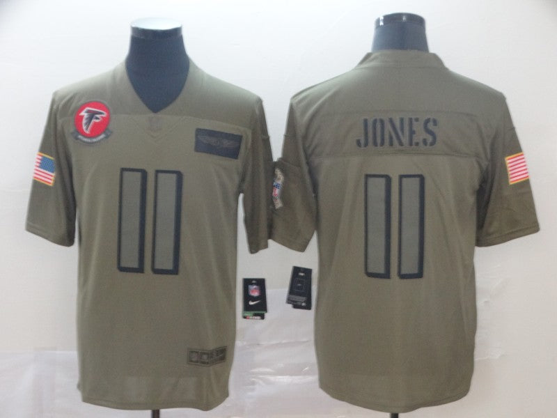 Men's Atlanta Falcons Julio Jones #11 Brown Game Jersey1