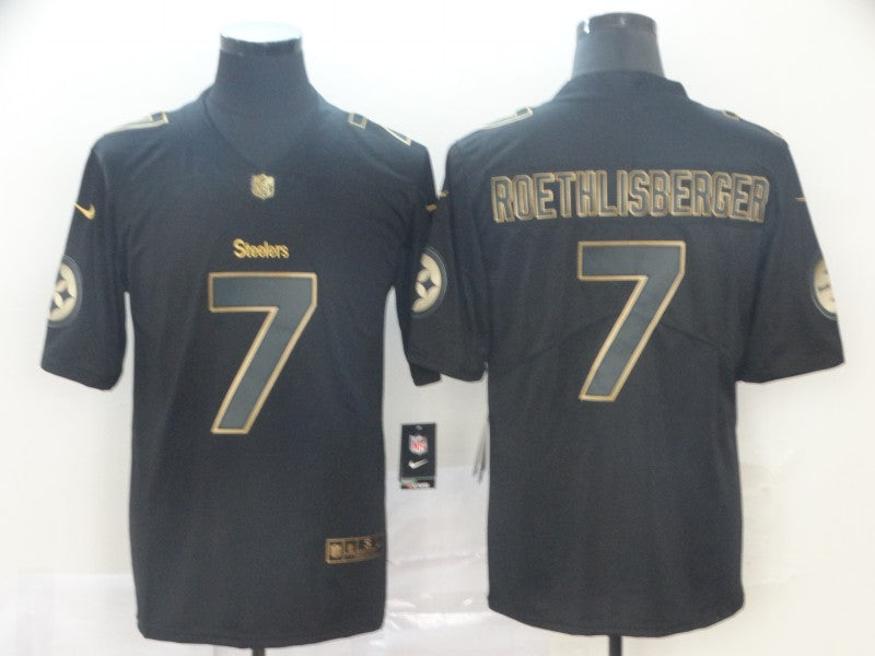 Men's Pittsburgh Steelers #7 Ben Roethlisberger Black Game Jersey1