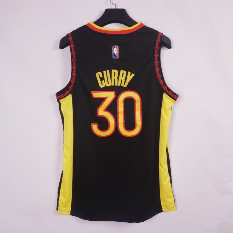 Men's Golden State Warriors Stephen Curry #30 Black Swingman Player Jersey1
