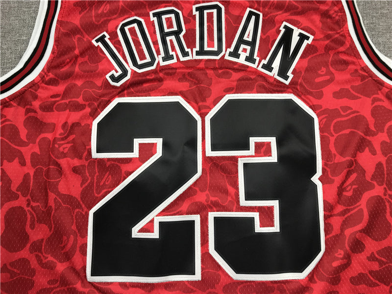 Men's Chicago Bulls Michael Jordan #23 Red 1996-97 Hardwood Classics Authentic Jersey1