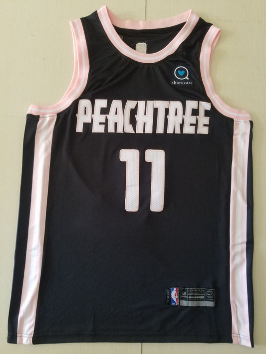 Men's Atlanta Hawks Trae Young #11 NBA Black Swingman Jersey1