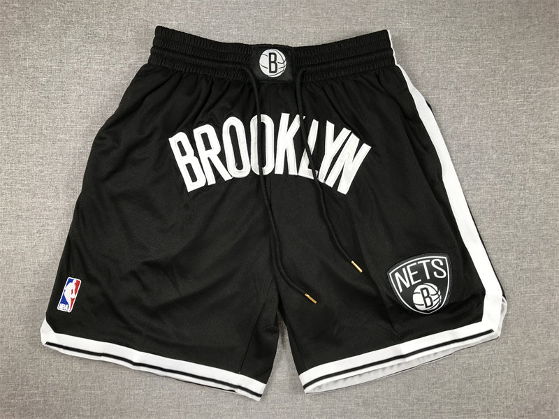 Men's Brooklyn Nets Black Pocket Shorts1