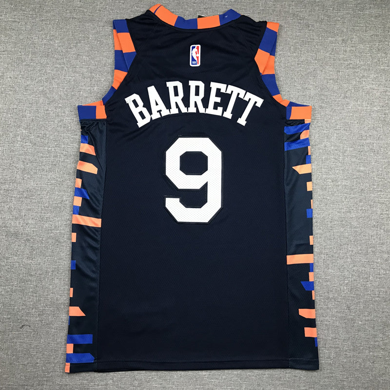Men's New York Knicks RJ Barrett Navy Game Jersey - City Edition