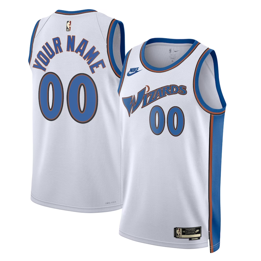 Men's Washington Wizards White 2022/23 Custom Swingman Jersey1 - Classic Edition