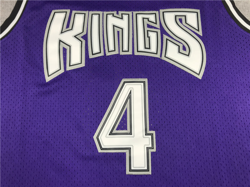 Men's Sacramento Kings Chris Webber #4 purple Retro Jersey1