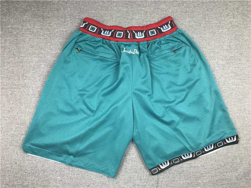 Men's Memphis Grizzlies Green Embroidered Pocket Basketball Shorts1